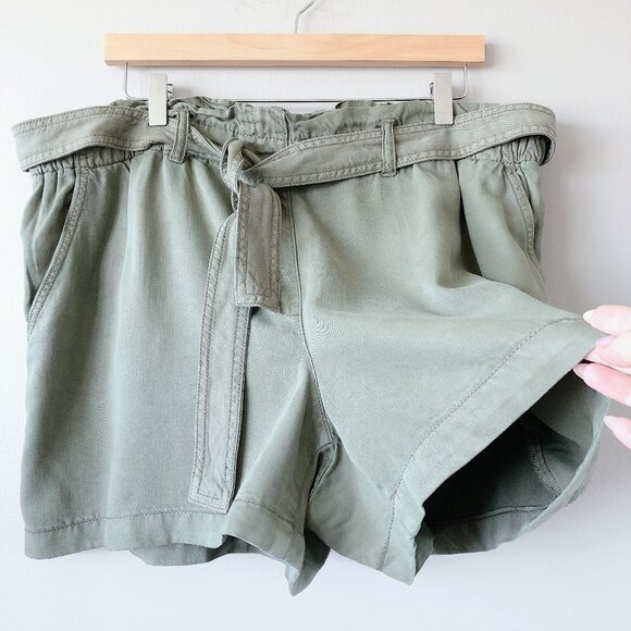 RW&Co Denim Shorts With Removable Sash XXL green shorts - Picture 5 of 15